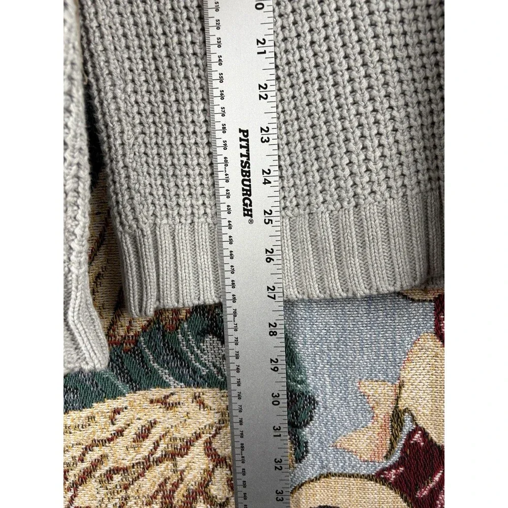 Holebrook Sweden Cotton Chunky Sweater Mens Lg Coastal Nautical Cozy Fish Waffle